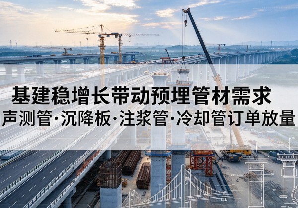 汾阳基建稳增长带动预埋监测管材需求，声测管、沉降板、注浆管订单持续放量